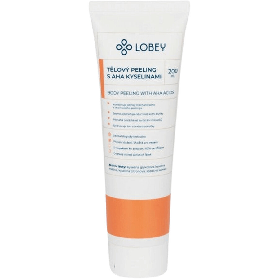 Lobey Lichaamsscrub met AHA-zuren 200 ml