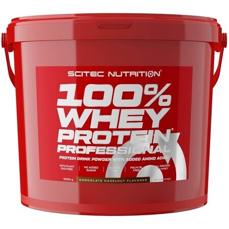 Scitec Nutrition 100% Wei-eiwit Professional Chocolade / Hazelnoot 5000 g