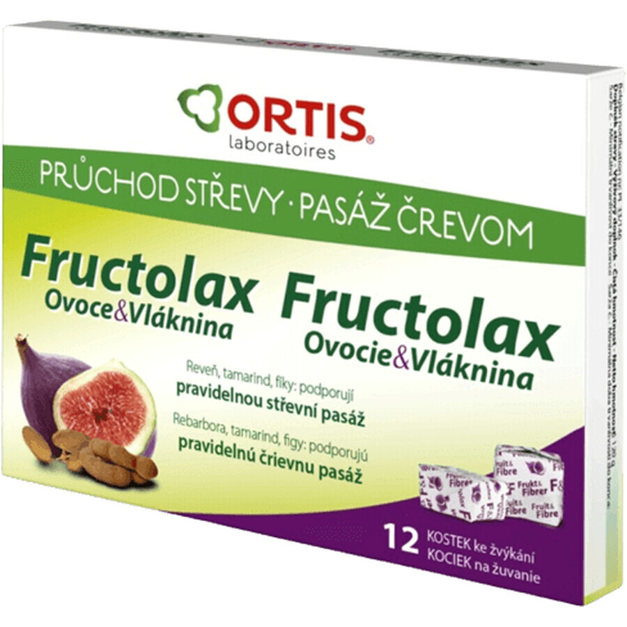 Fructolax Vruchten- en vezelblokjes 12 stuks