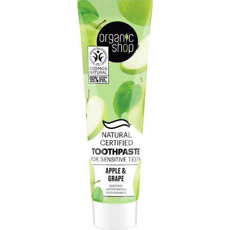 Organic Shop Toothpaste for sensitive teeth Apples and grapes 100 g