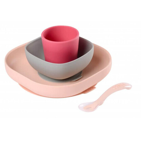 Beaba Roze siliconen placemat 4 stuks