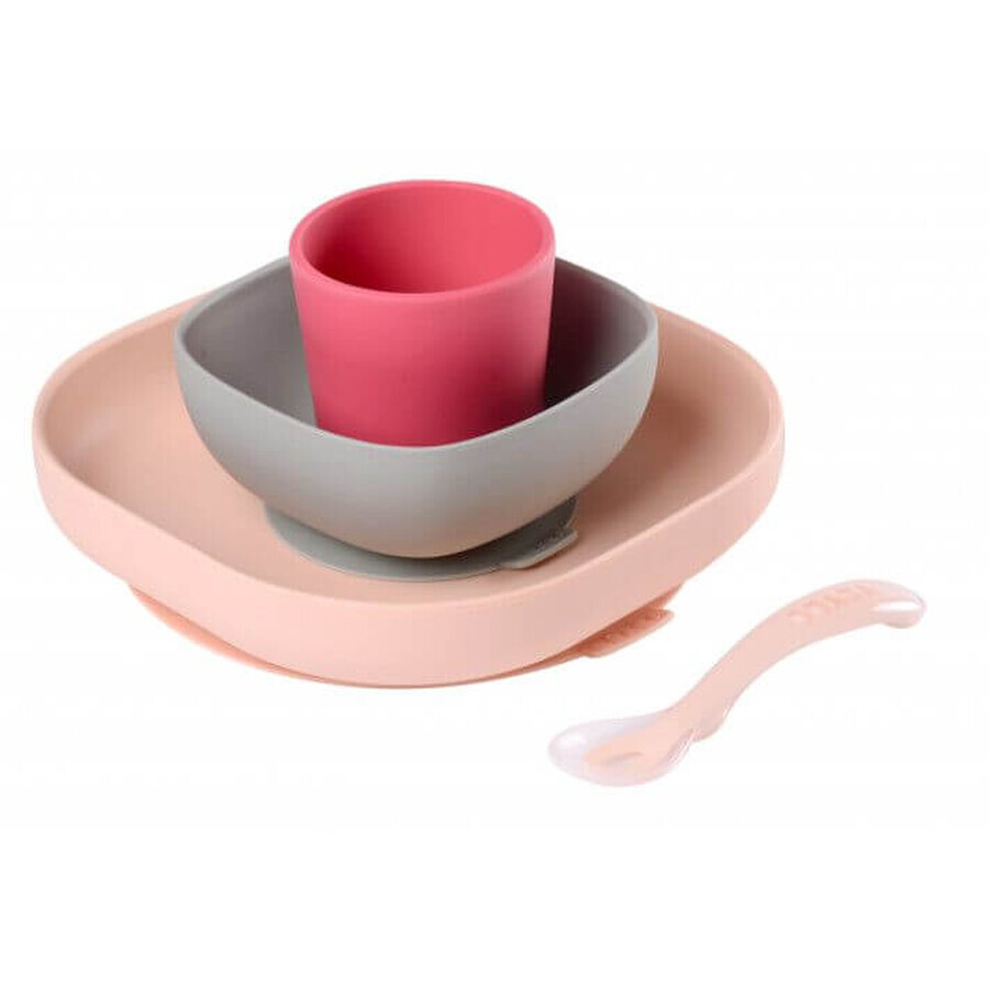 Beaba Roze siliconen placemat 4 stuks