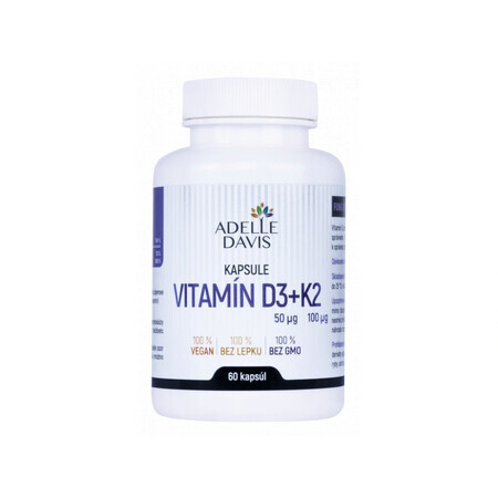 Adelle Davis Vitamin D3+K2 60 capsules