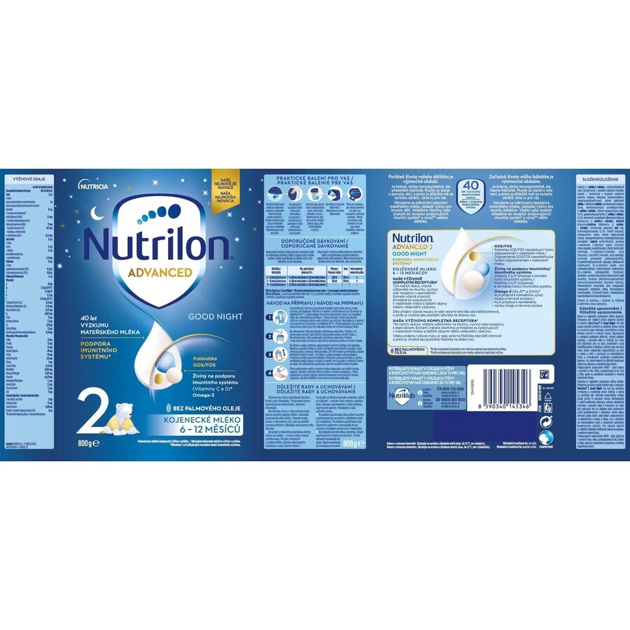 Nutrilon 2 Advanced Goede Nacht 6 x 800 g