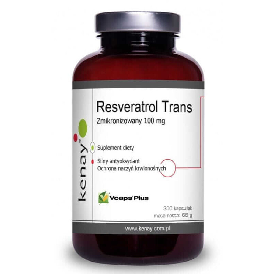 Resveratrol trans - micronized 100 mg (300 capsules), Kenay