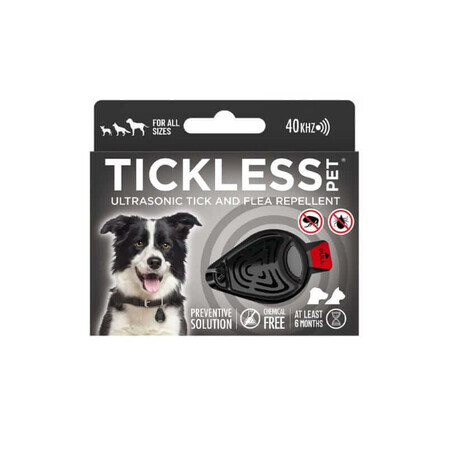 TICKLESS PET BLACK Ultrasoon tekenbeschermingsapparaat voor huisdieren