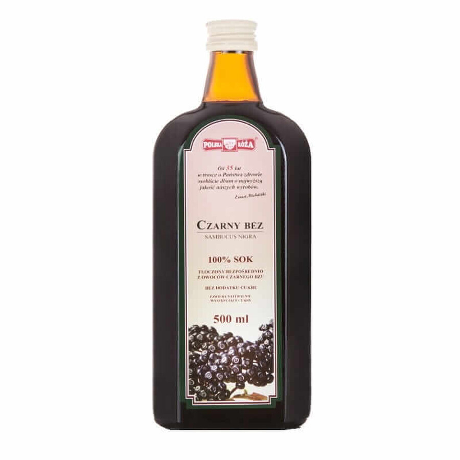 Suc de soc negru 100% 500 ml Polska Róża