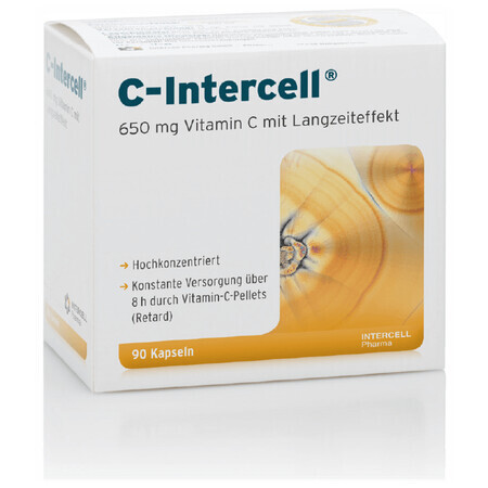 C-Intercell Vitamina C de liberación prolongada - 650 mg 90 cápsulas