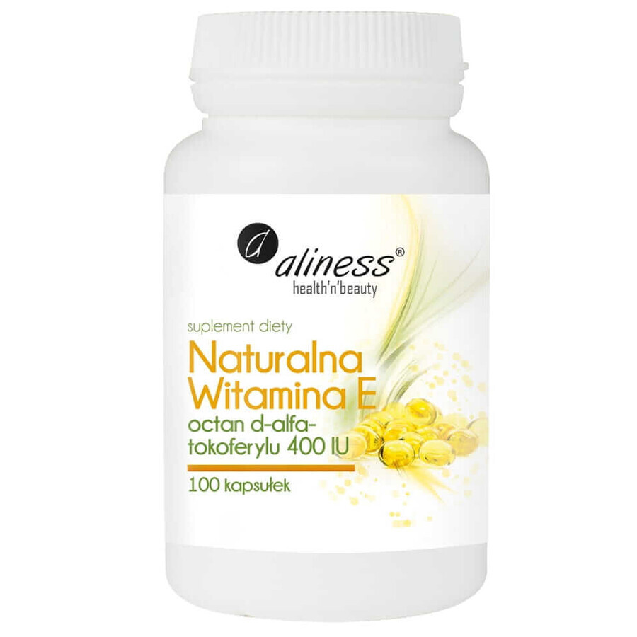 Natuurlijke vitamine E, 100 capsules Aliness