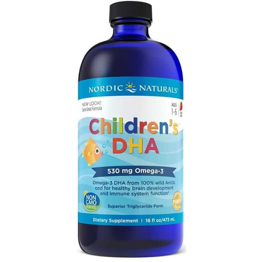 Nordic Naturals DHA voor kinderen 530 mg aardbei 473 ml