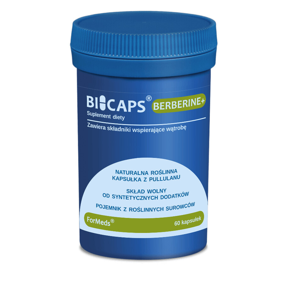 Bicaps Berberine + (berberine hcl, distel, artisjokken) 60 capsules Vormen