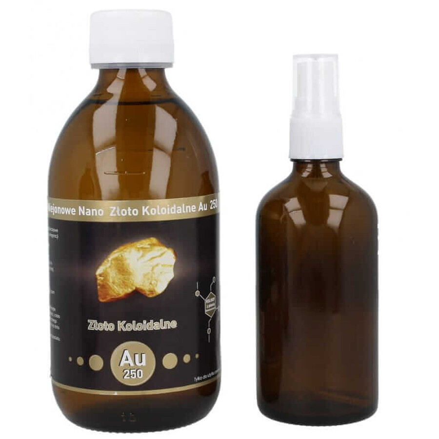 Nano colloïdaal goud AU 250 - 25 ppm 300 ml + Vitacolloids verstuiver