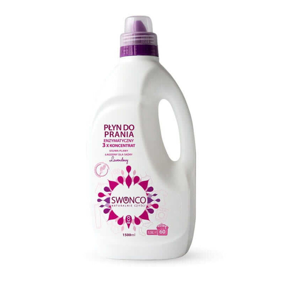 Detergente enzimatico, aroma di lavanda, 1500 ml, Swonco