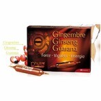 Ginseng Zenzero Guaranà, Ginseng, Zenzero 20 fiale da 10 ml ciascuna