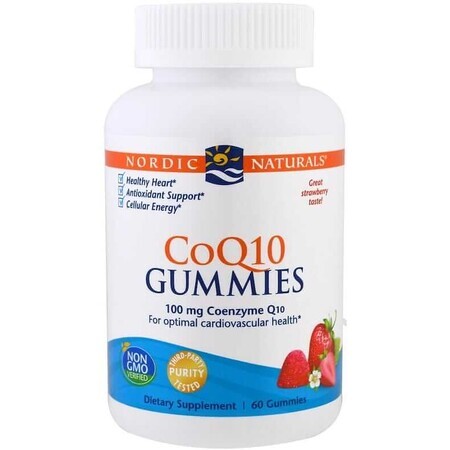 CoQ10 Gummies 100 mg ubiquinone strawberry (60 jellymies) Nordic Naturals