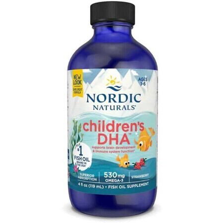 Nordic Naturals DHA for children 530 mg strawberry 119 ml