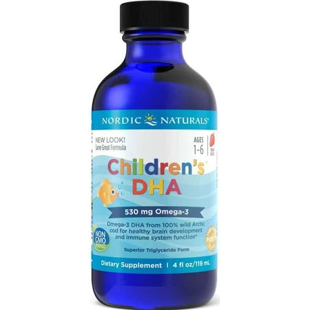 Nordic Naturals DHA para niños 530 mg fresa 119 ml