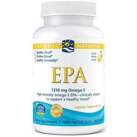 EPA 1210 mg Omega 3 Lemon 60 capsules moi Nordic Naturals