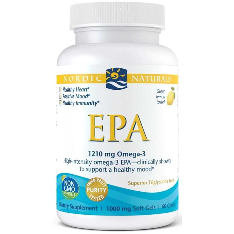 EPA 1210 mg Omega 3 Lemon 60 capsules moi Nordic Naturals