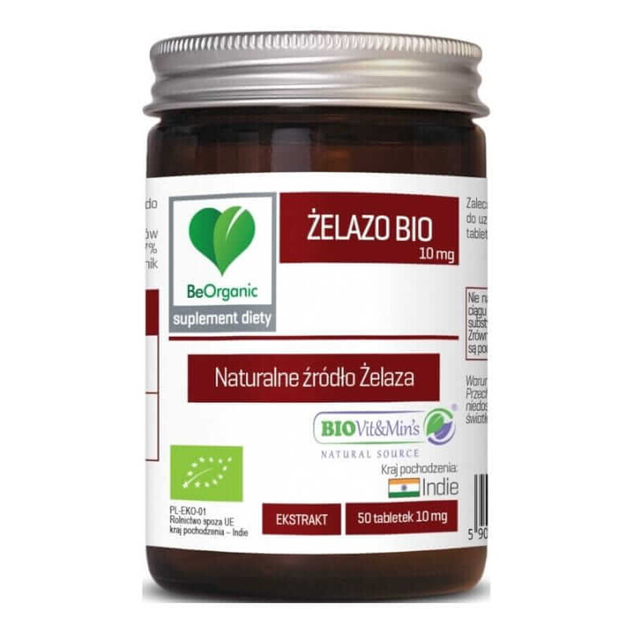 BeOrganic IJzer Bio 10 mg 50 tabletten