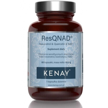 ResQNAD Resveratrol & Quercetine & NAD+ (resveratrol, quercetine, NAD) (60 capsules) Kenay