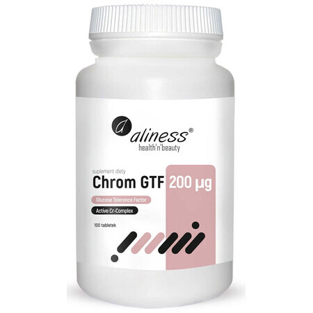 Chrom GTF Active Cr-Complex 200 µg 100 pflanzliche Tabletten, Aliness