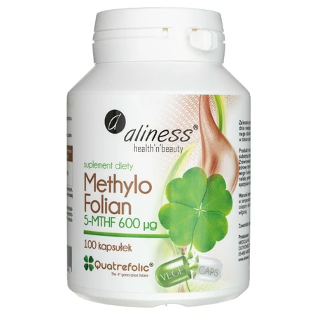 Aliness Foliumzuur Methylo Folian 5-MTHF 600 µg, 100 capsules