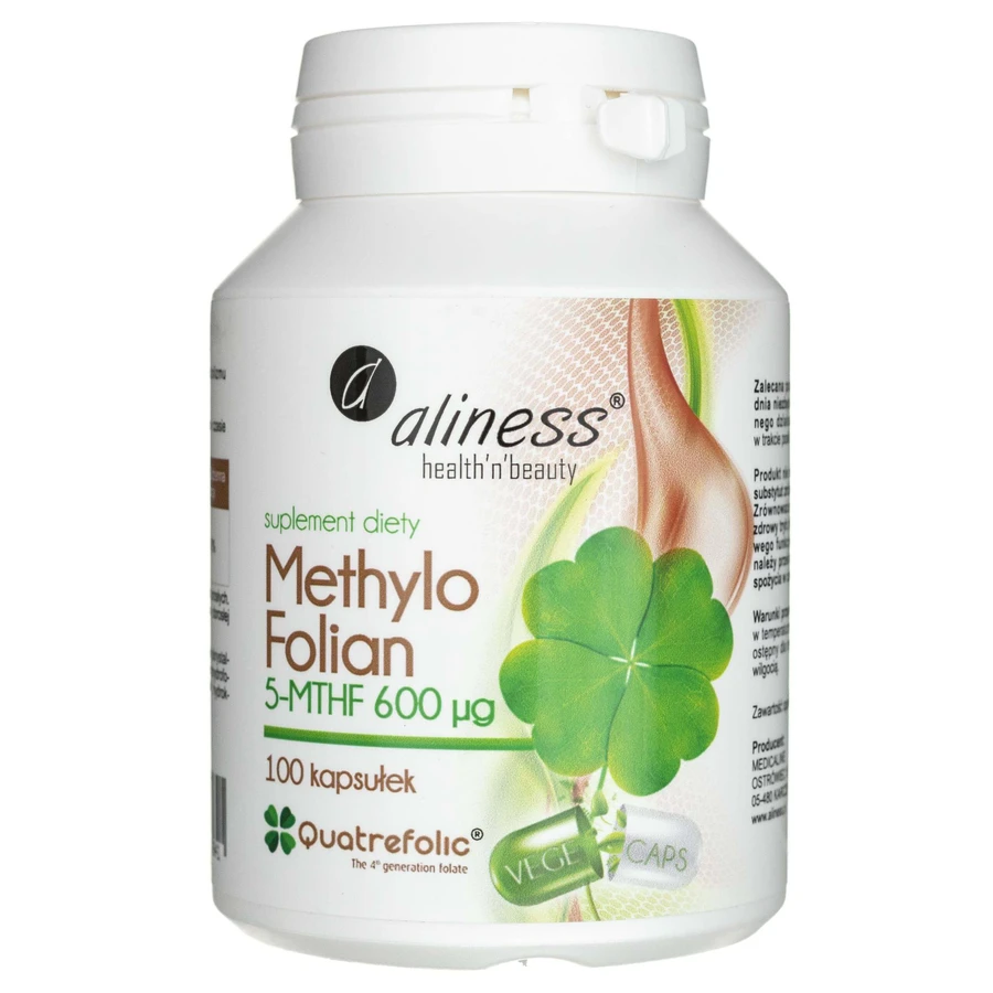 Aliness Foliumzuur Methylo Folian 5-MTHF 600 µg, 100 capsules