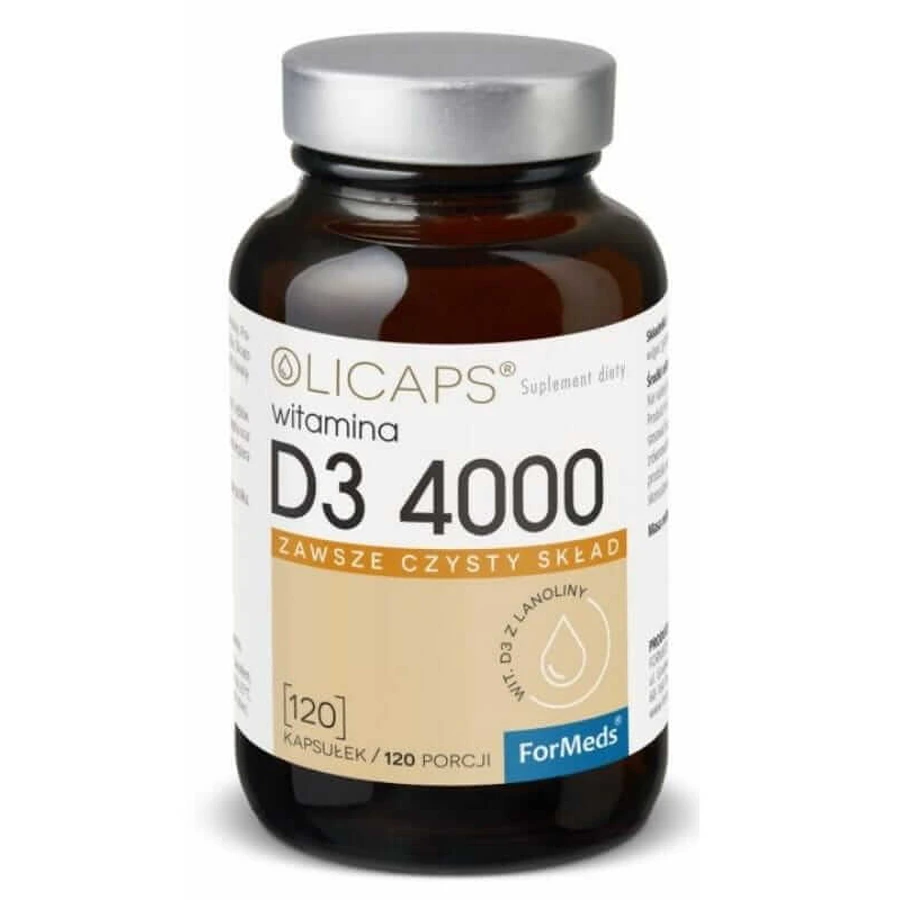 Olicaps D3 4000 (120 capsules) in MCT-vormzaadolie