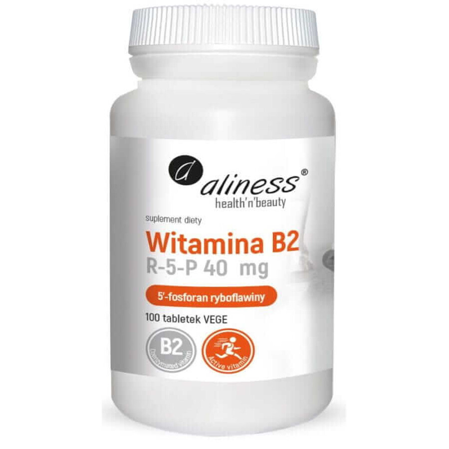 Vitamine B2 R-5-P (riboflavine) 40 mg 100 Vege tab Aliness