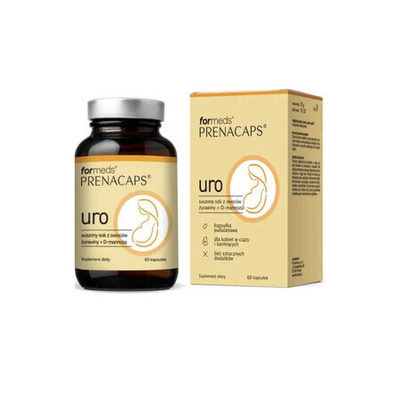 Prenacaps Uro Cranberry + D-mannose 60 capsules Formeds