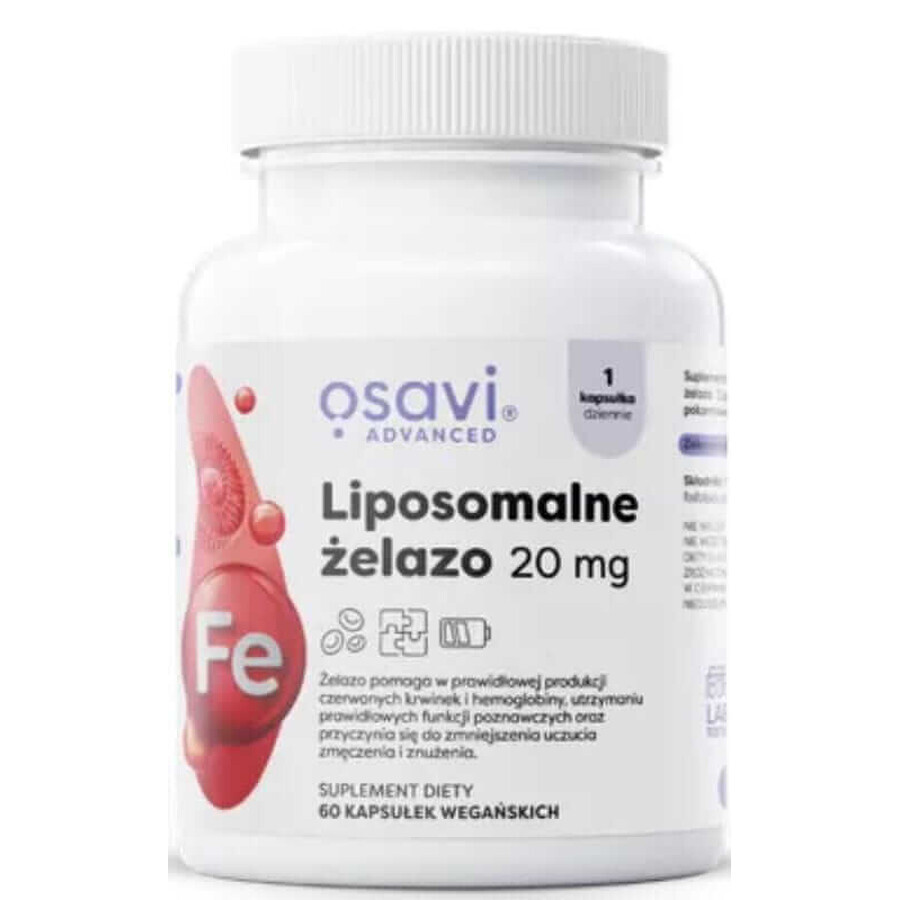 Osavi IJzer liposomaal 20 mg - 60 veganistische capsules