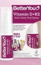 BetterYou Vitamine D+K2 Spray dagelijks oraal voor kinderen Vitamine D3 + K2 15 ml