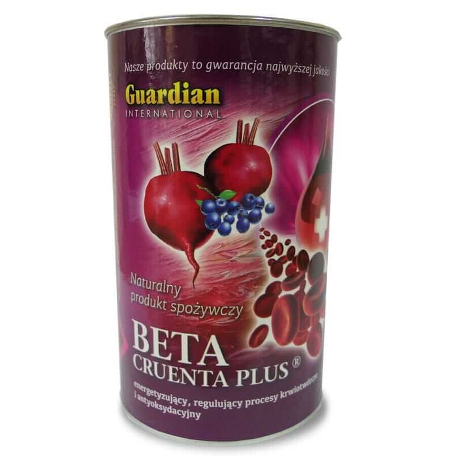 Beta Cruenta Plus - Energie- en bloedopbouwend product, rode biet, doos van 500g, Guardian International