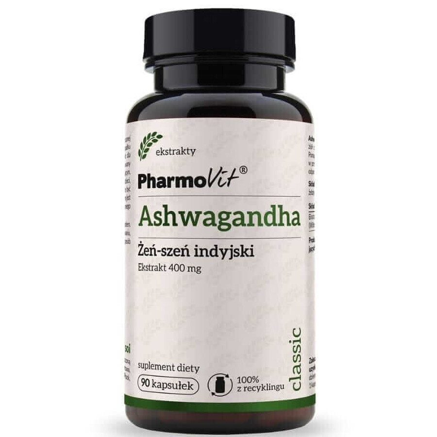 Ginseng Ashwagandha indio 400 mg (90 cápsulas) Pharmovit Classic