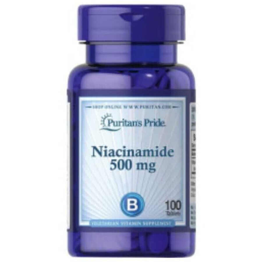 Niacinamide (nicotinic acid amide) 500 mg, 100 tablets Puritan's Pride