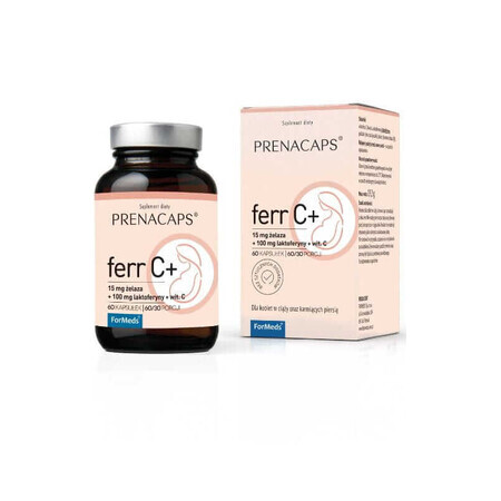 Prenacaps Ferr C + (Lactoferin + Vitamin C) 60 Kapseln ForMeds