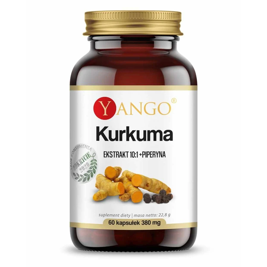 Kurkuma-extract 10:1 + Piperine 60 capsules Yango