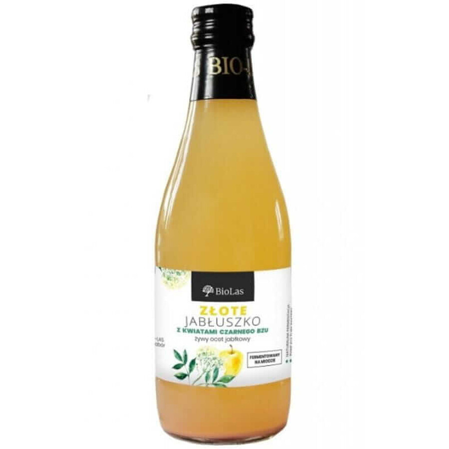 Oțet de cidru de mere viu cu flori de soc 330 ml Bio-Las