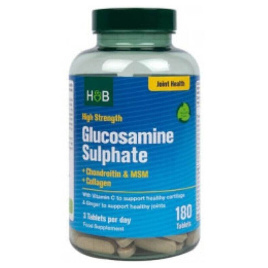 Hoogwaardig glucosaminesulfaat + chondroïtine & MSM + collageen 180 tabletten Holland & Barrett