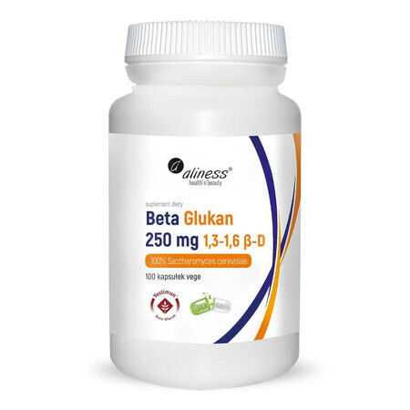 Beta Glucan Yestimun 1,3-1,6 β-D 250 mg, 100 caps Vege Aliness