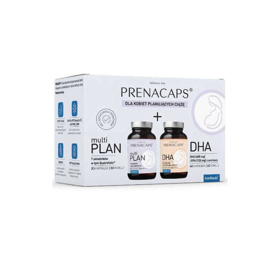 PRENACAPS multiPLAN 30 capsules + DHA 60 capsules ForMeds