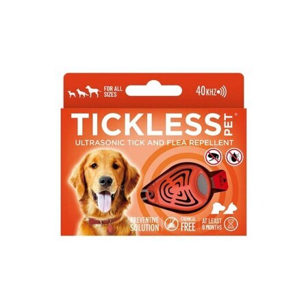 TICKLESS PET ORANGE Ultrasoon tekenbeschermingsapparaat voor huisdieren