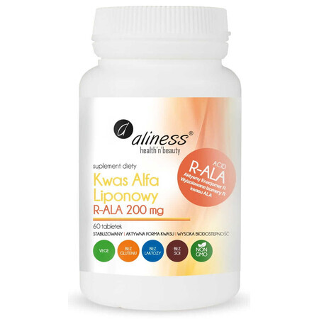 Alfa liponzuur R-ALA 200 mg 60 tabletten - Aliness