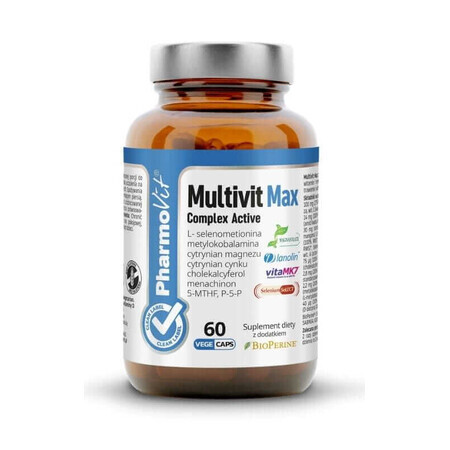 Multivit Max Complex Active 60 capsule Pharmovit Etichetta pulita