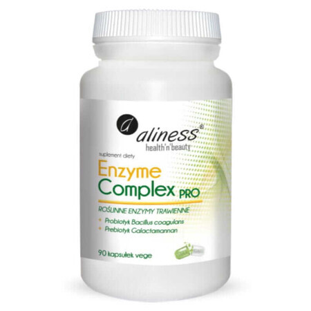 Enzyme Complex Herbal Digestive Enzymes PRO 90 capsules Aliness