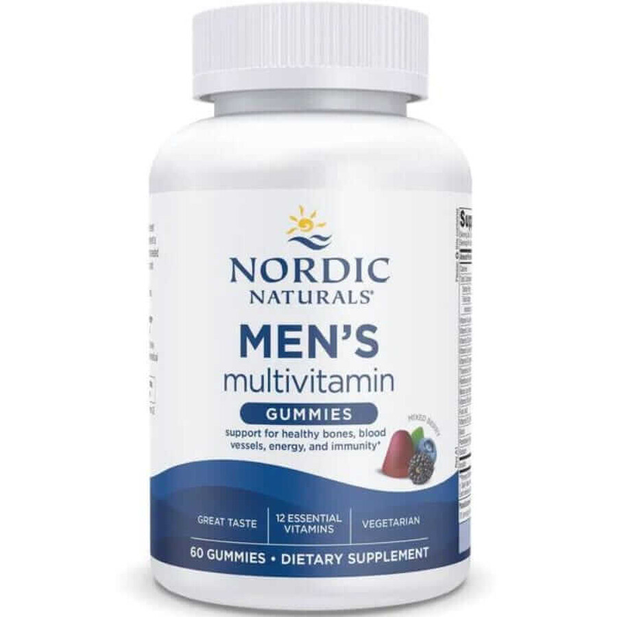 Multivitaminegummies voor mannen - multivitaminen voor mannen 60 gels Nordic Naturals