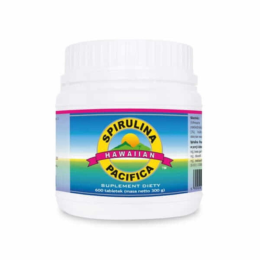 Spirulina Pacifica Hawaiian 600 comprimate 500mg, CyanoTech