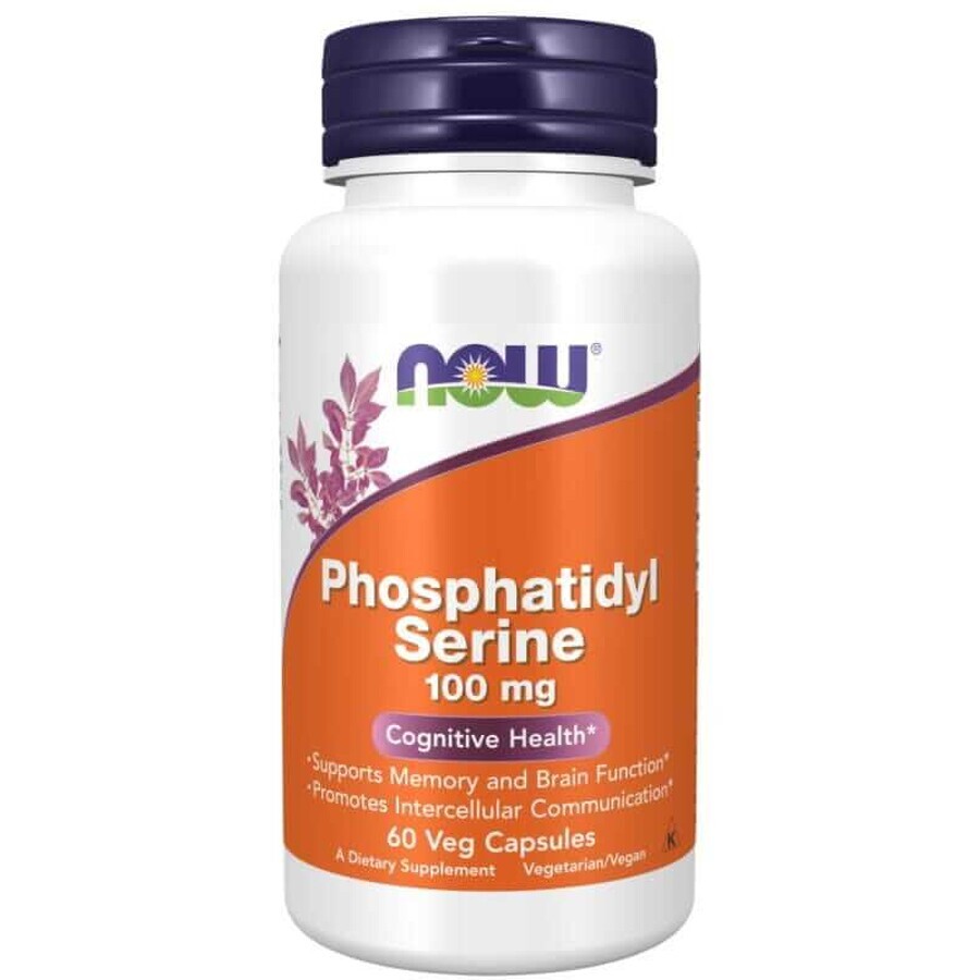 Phosphatidyl sérine (phosphatidylsérine) 100 mg 60 gélules NOW Foods