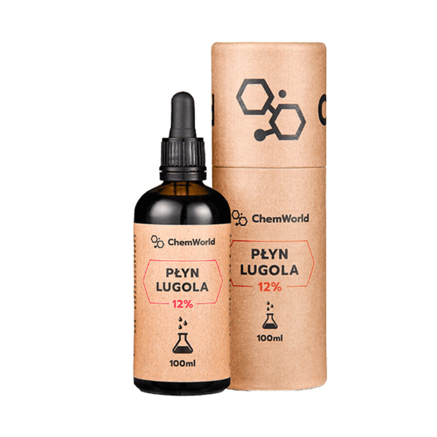 ChemWorld - Lugol Líquido 12% Muy Fuerte 100 ml - Yodo CZDA